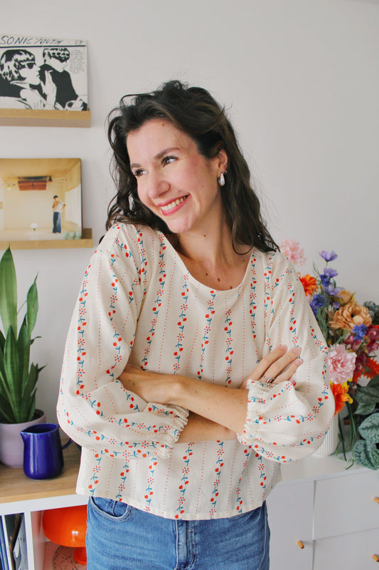 Blouse Madeleine tulipes