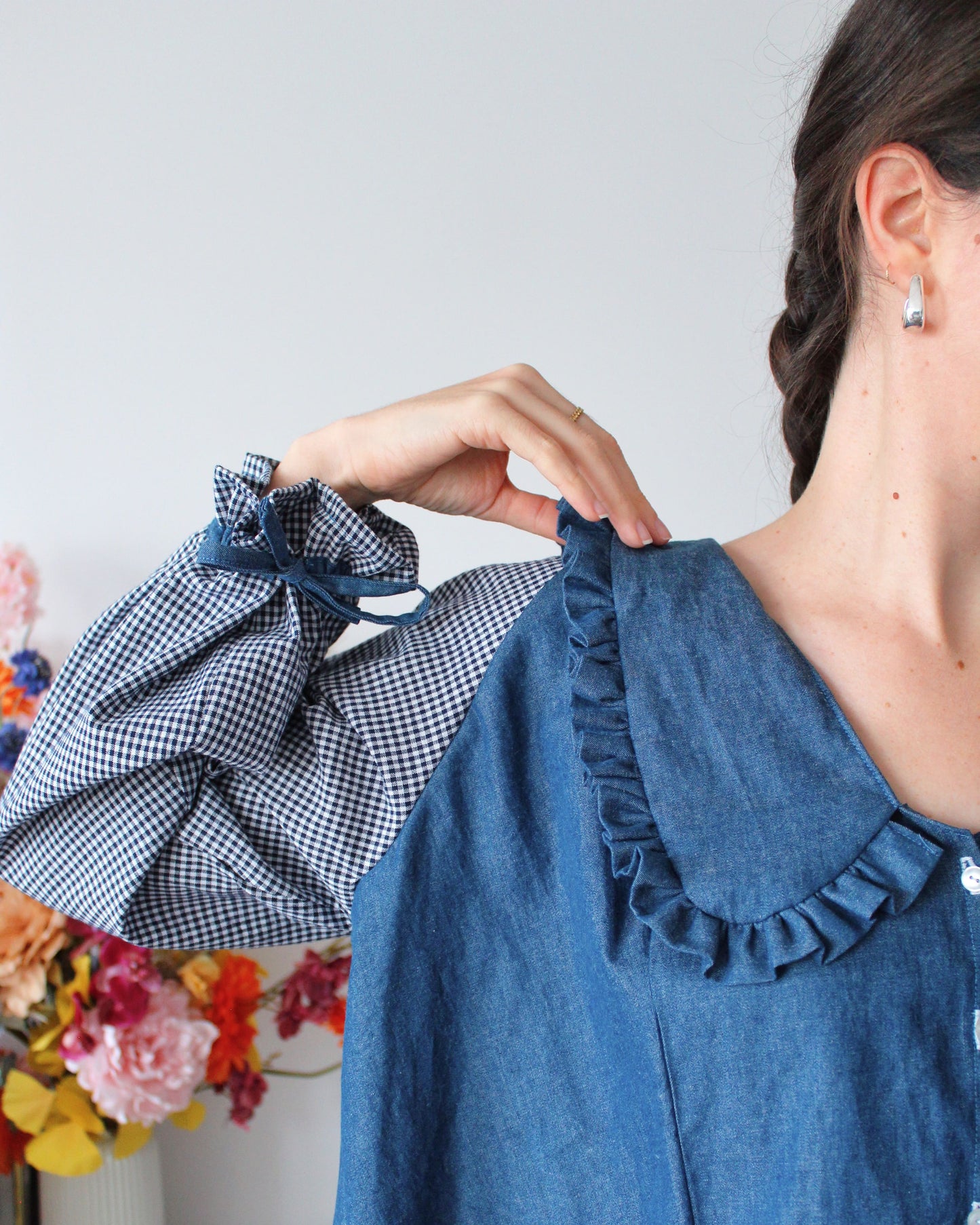 Blouse manche longue denim (L/XL)