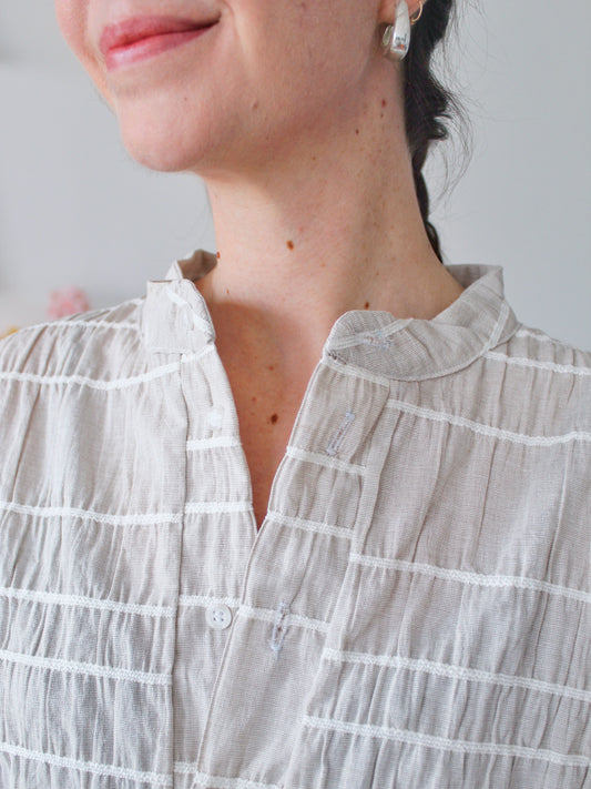 Blouse confort Beige glacé