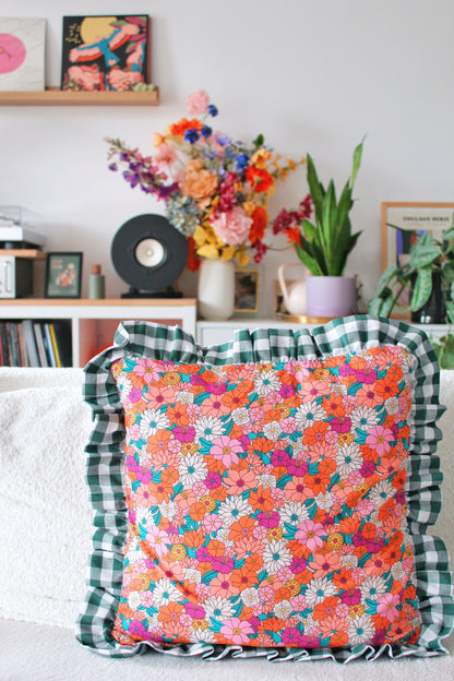 Housses coussins colorées