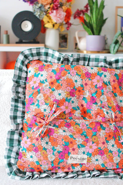 Housses coussins colorées