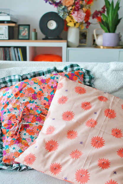 Housses coussins colorées