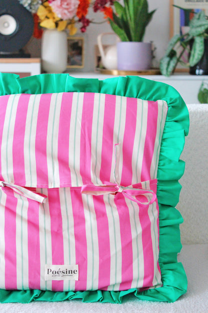 Housses coussins colorées