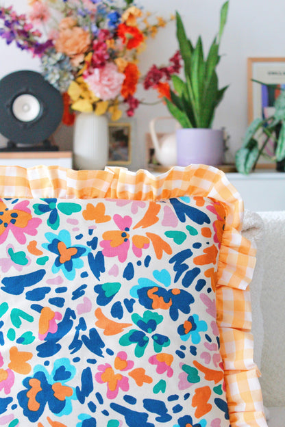 Housses coussins colorées