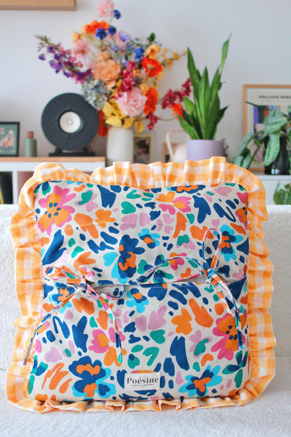 Housses coussins colorées