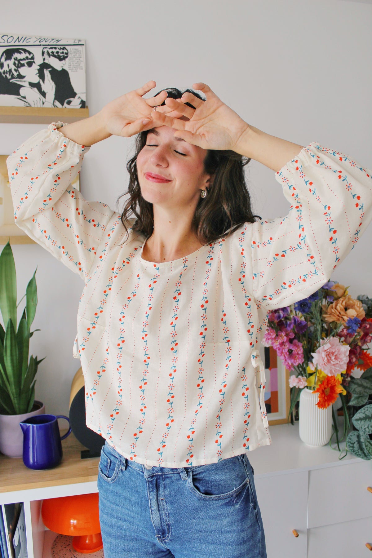 Blouse Madeleine tulipes