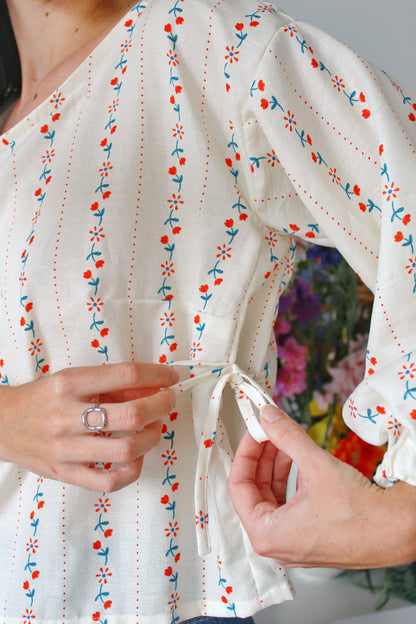Blouse Madeleine tulipes