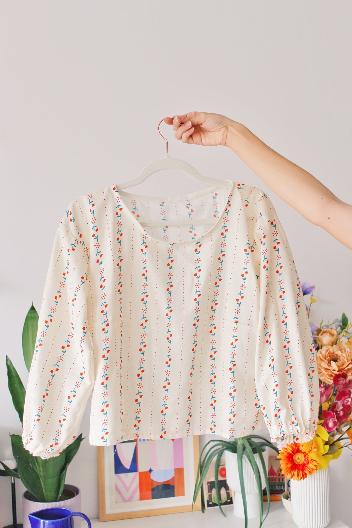 Blouse Madeleine tulipes