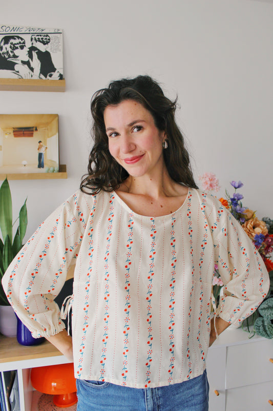 Blouse Madeleine tulipes