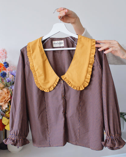 Blouse manche longue vichy automne (S/M)