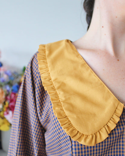 Blouse manche longue vichy automne (S/M)